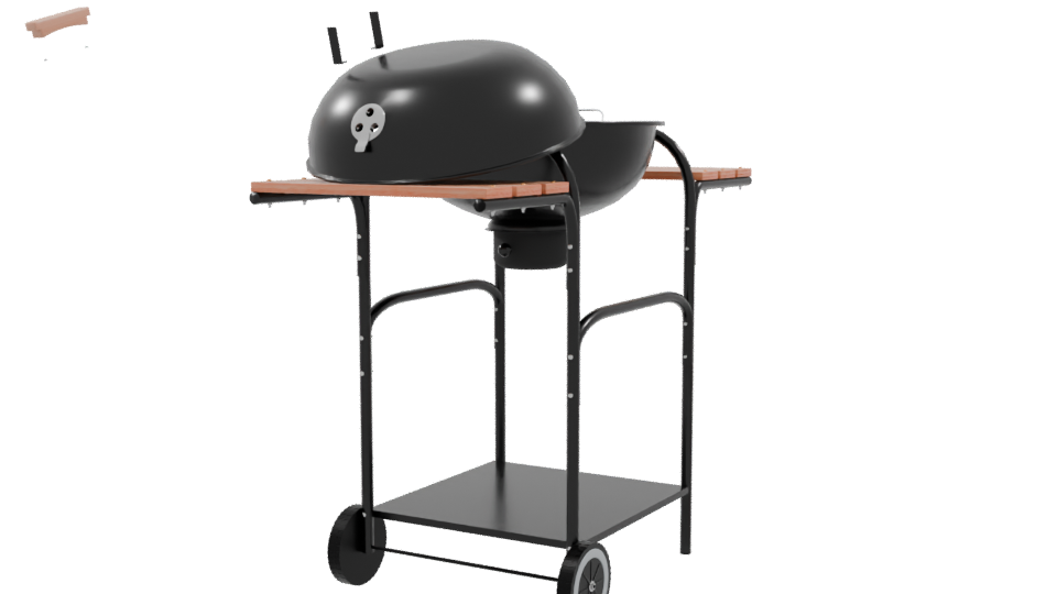 Stylish Outdoor BBQ Grill Model - Professional 3D Model Render 9