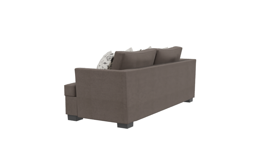 Stylish Sofa with Decorative Cushions - Professional 3D Model Render 3