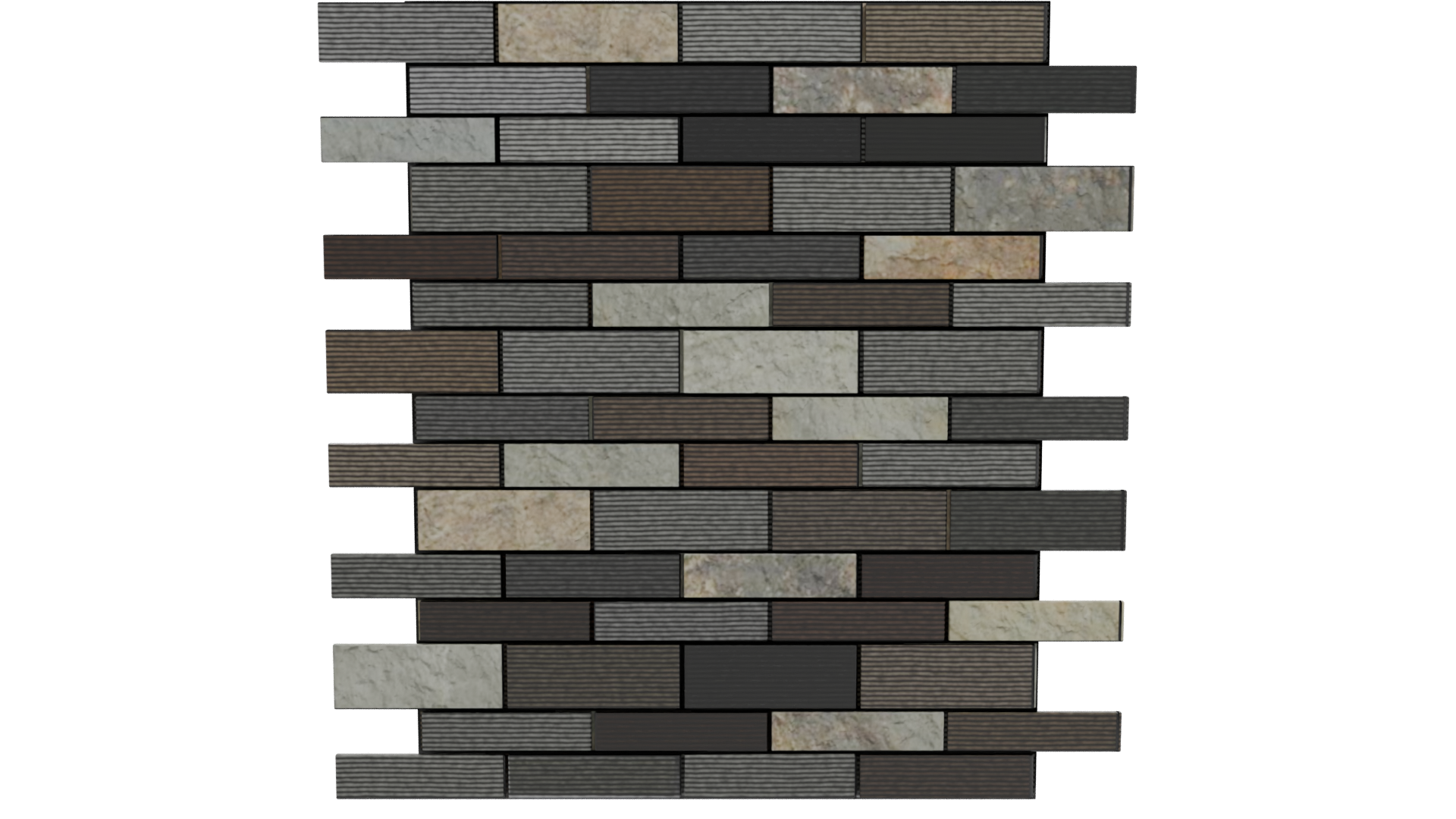 Stylish Mosaic Wall Tile 3D Model - Professional 3D Model Render 11