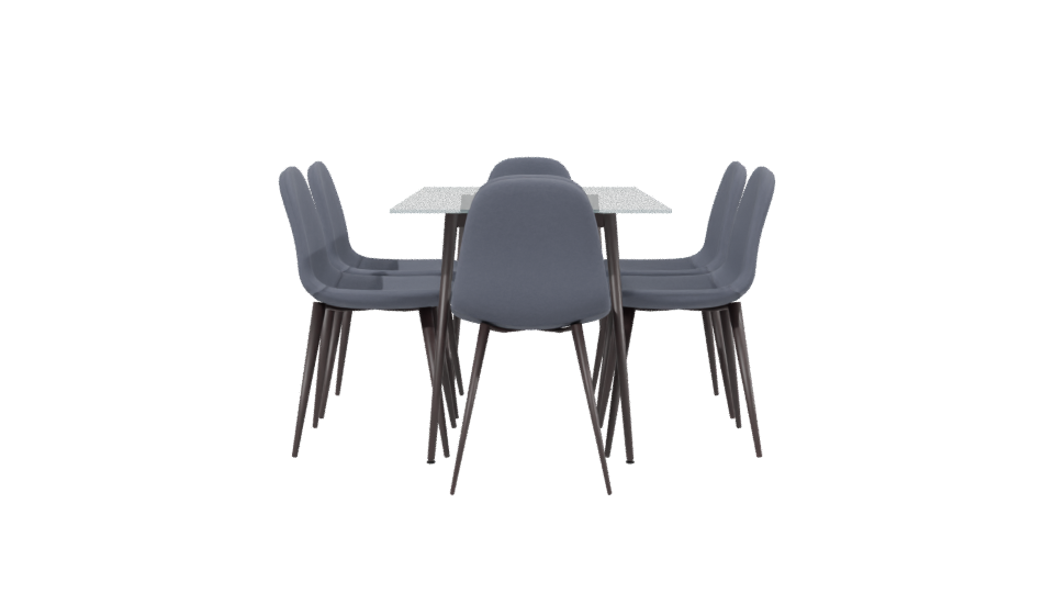 Modern Dining Set 3D Model - Professional 3D Model Render 2