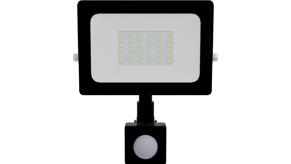 Motion Sensor LED Floodlight Model - Professional 3D Model Render 11