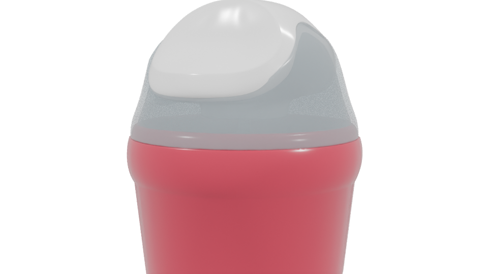 Stylish Plastic Drink Container 3D - Professional 3D Model Render 3