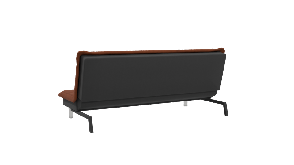 Stylish Brown Sofa 3D Model - Professional 3D Model Render 4