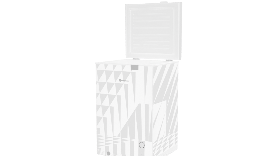 Compact Chest Freezer 3D Model - Professional 3D Model Render 12