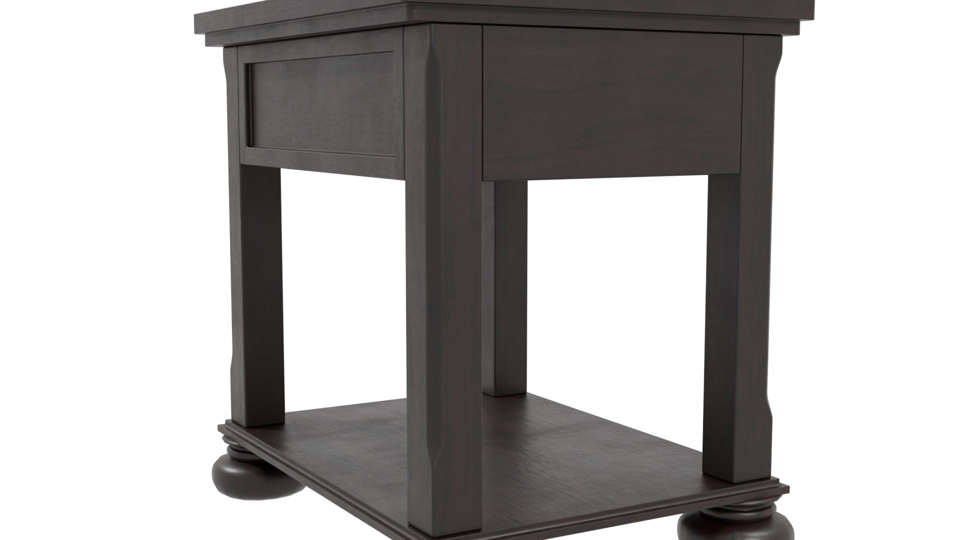 Elegant Wooden Side Table Model - Professional 3D Model Render 19