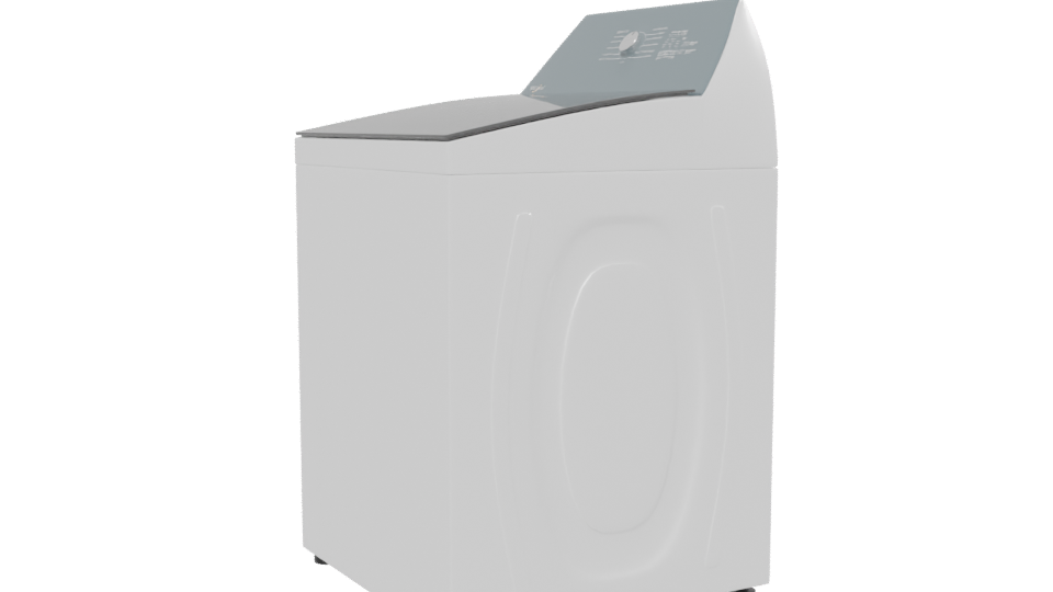 Stylish Top-Load Washing Machine 3D - Professional 3D Model Render 13