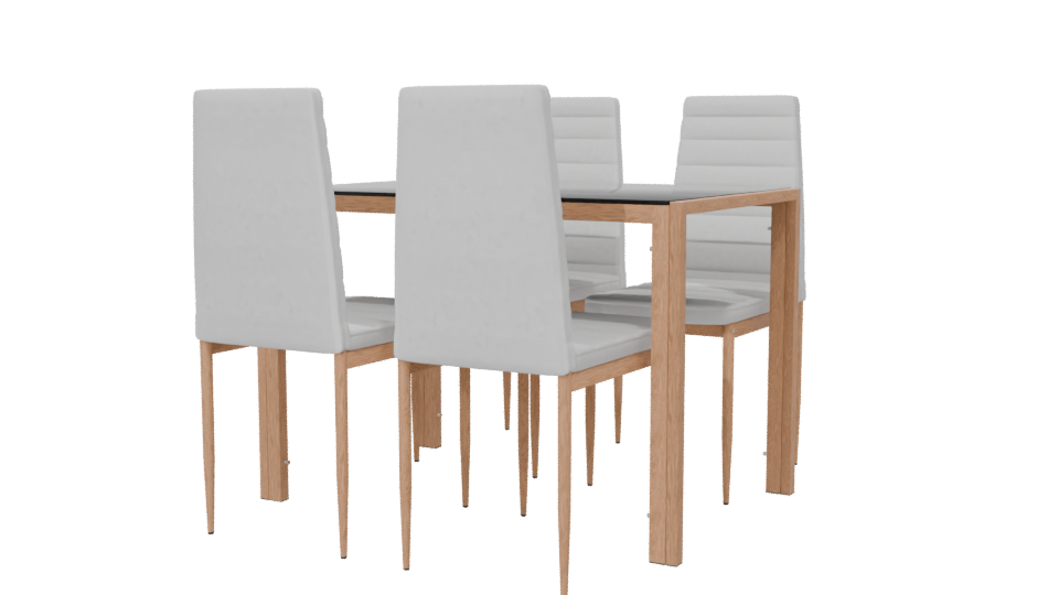 Modern Dining Table Set 3D - Professional 3D Model Render 6