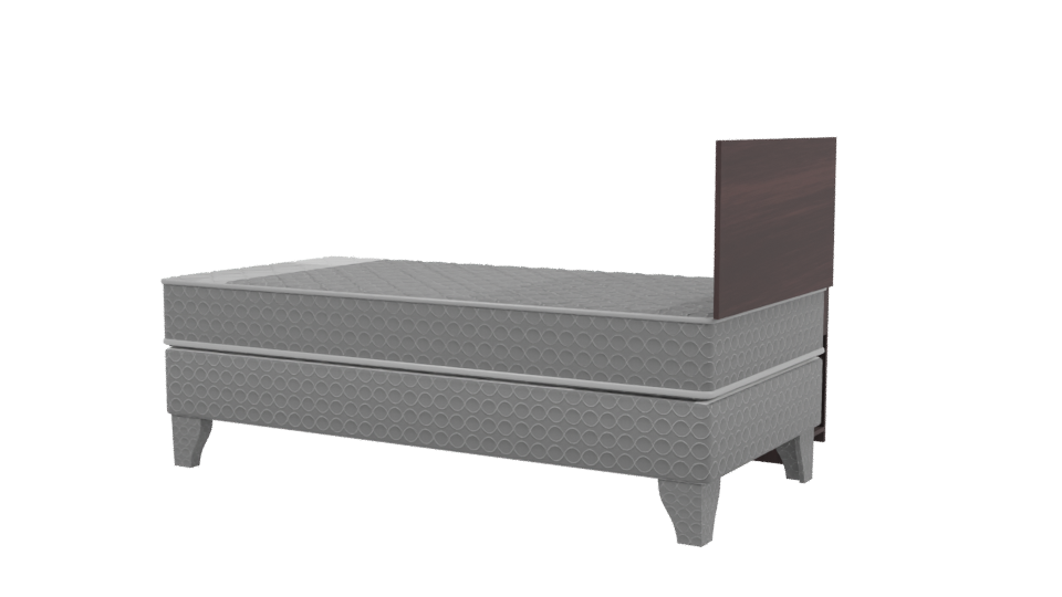 Minimalist Bed and Nightstand Model - Professional 3D Model Render 3