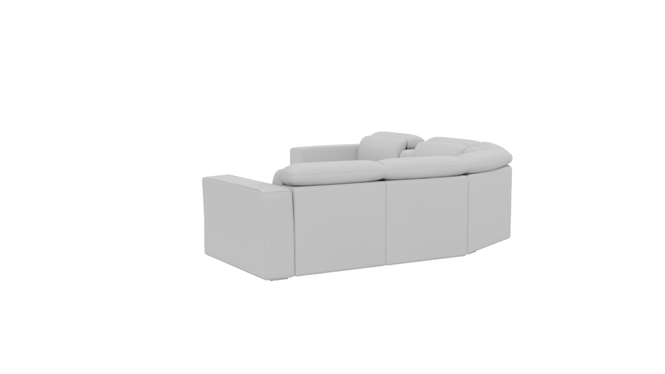 Stylish Modern Curved Sofa 3D Model - Professional 3D Model Render 13