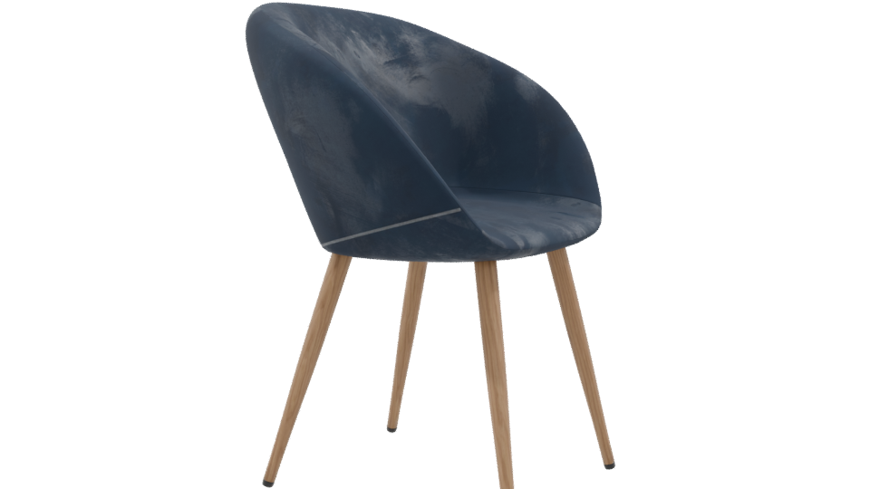 Contemporary Velvet Accent Chair 3D Model - Professional 3D Model Render 9