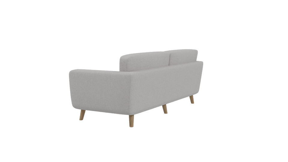 Contemporary Grey Sofa 3D Model - Professional 3D Model Render 3