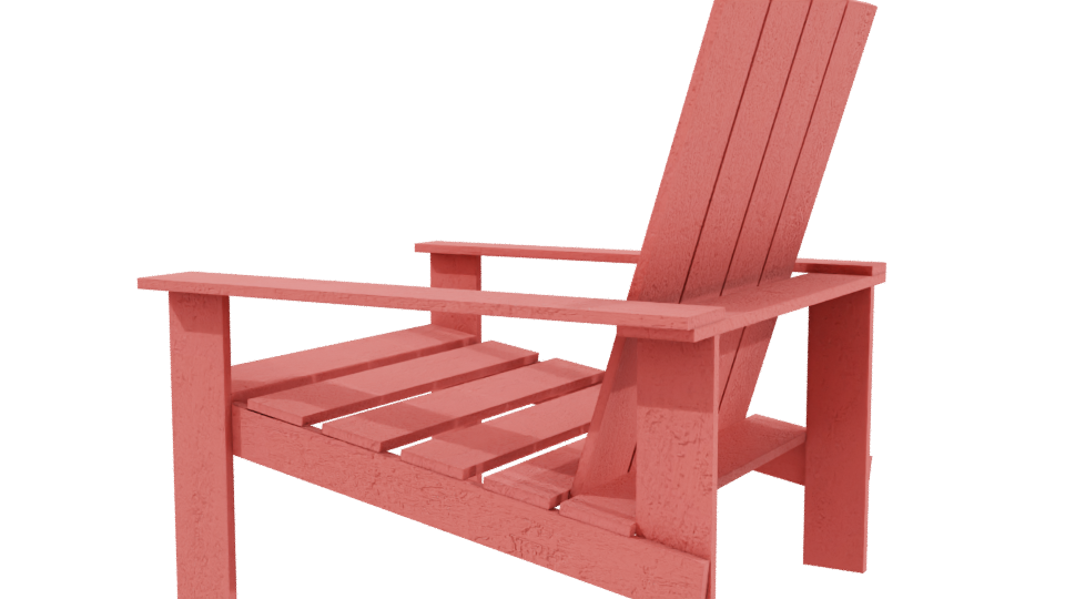 Stylish Outdoor Adirondack Chair - Professional 3D Model Render 3