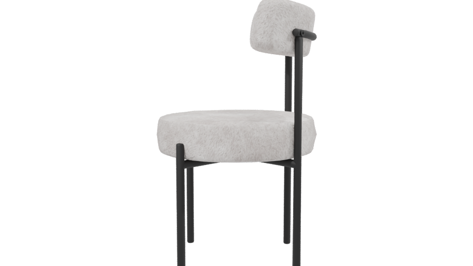 Contemporary Fabric Dining Chair 3D Model - Professional 3D Model Render 2