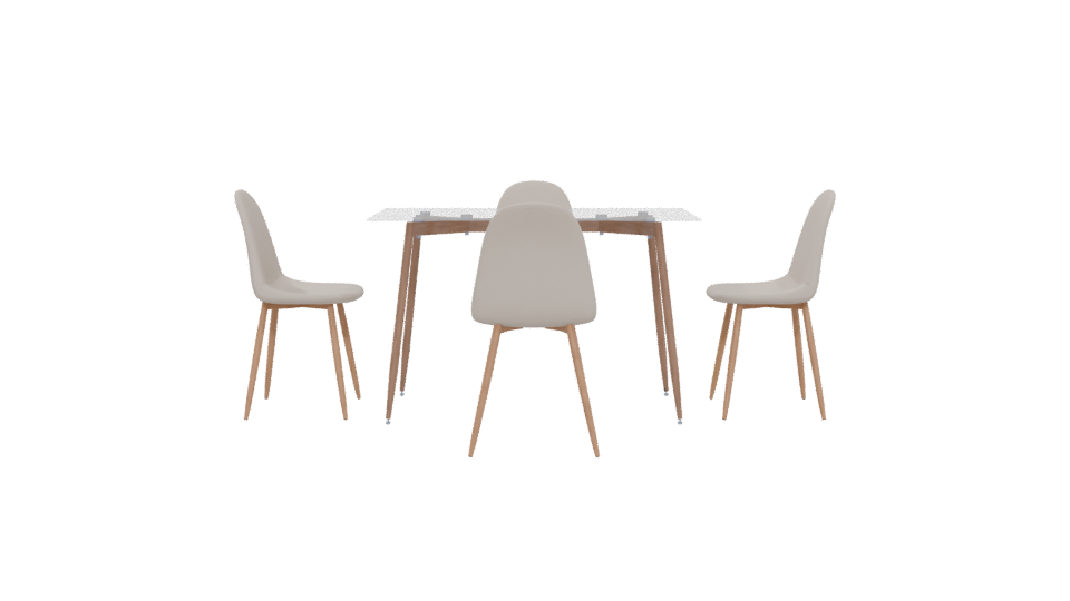 Stylish Dining Table Set 3D - Professional 3D Model Render 5
