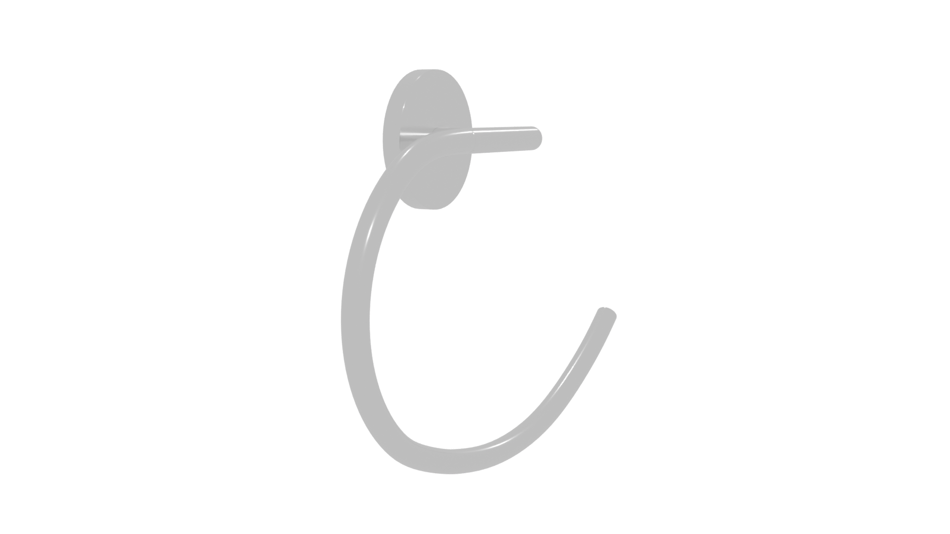 Stylish Minimalist Hoop Earring 3D Model - Professional 3D Model Render 12