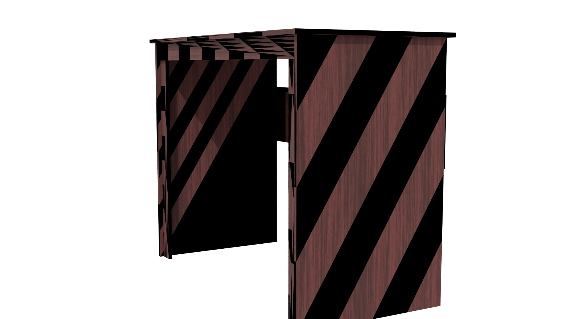 Elegant Wooden Writing Desk 3D Model - Professional 3D Model Render 13