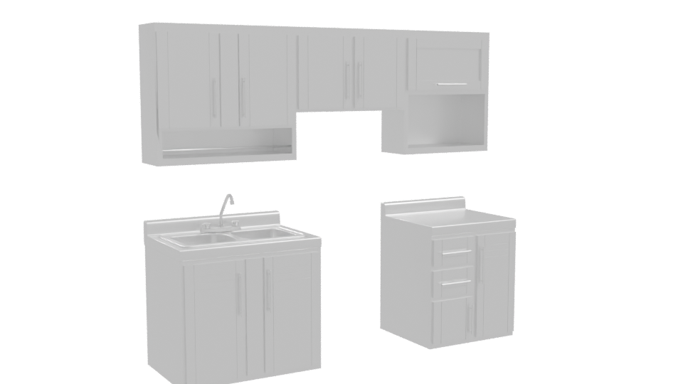 Modern Kitchen Furniture Set 3D - Professional 3D Model Render 10