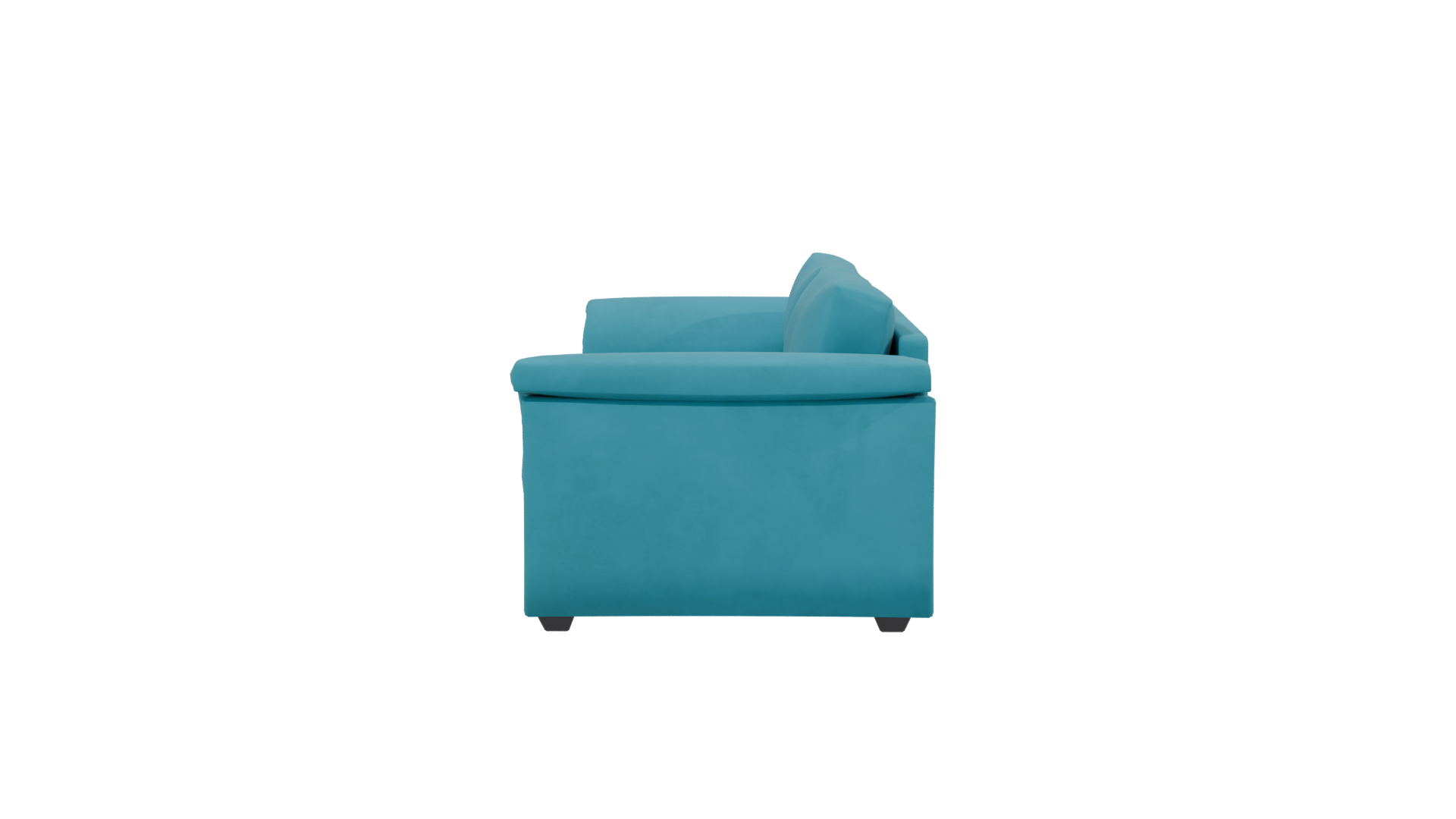 Stylish Modern Teal Sofa 3D Model - Professional 3D Model Render 2