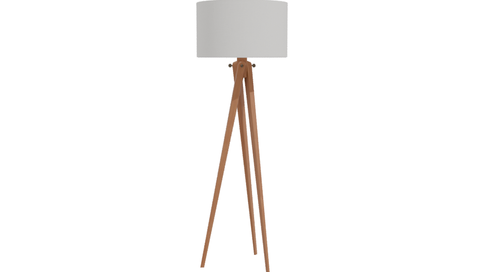 Stylish Modern Tripod Floor Lamp - Professional 3D Model Render 11