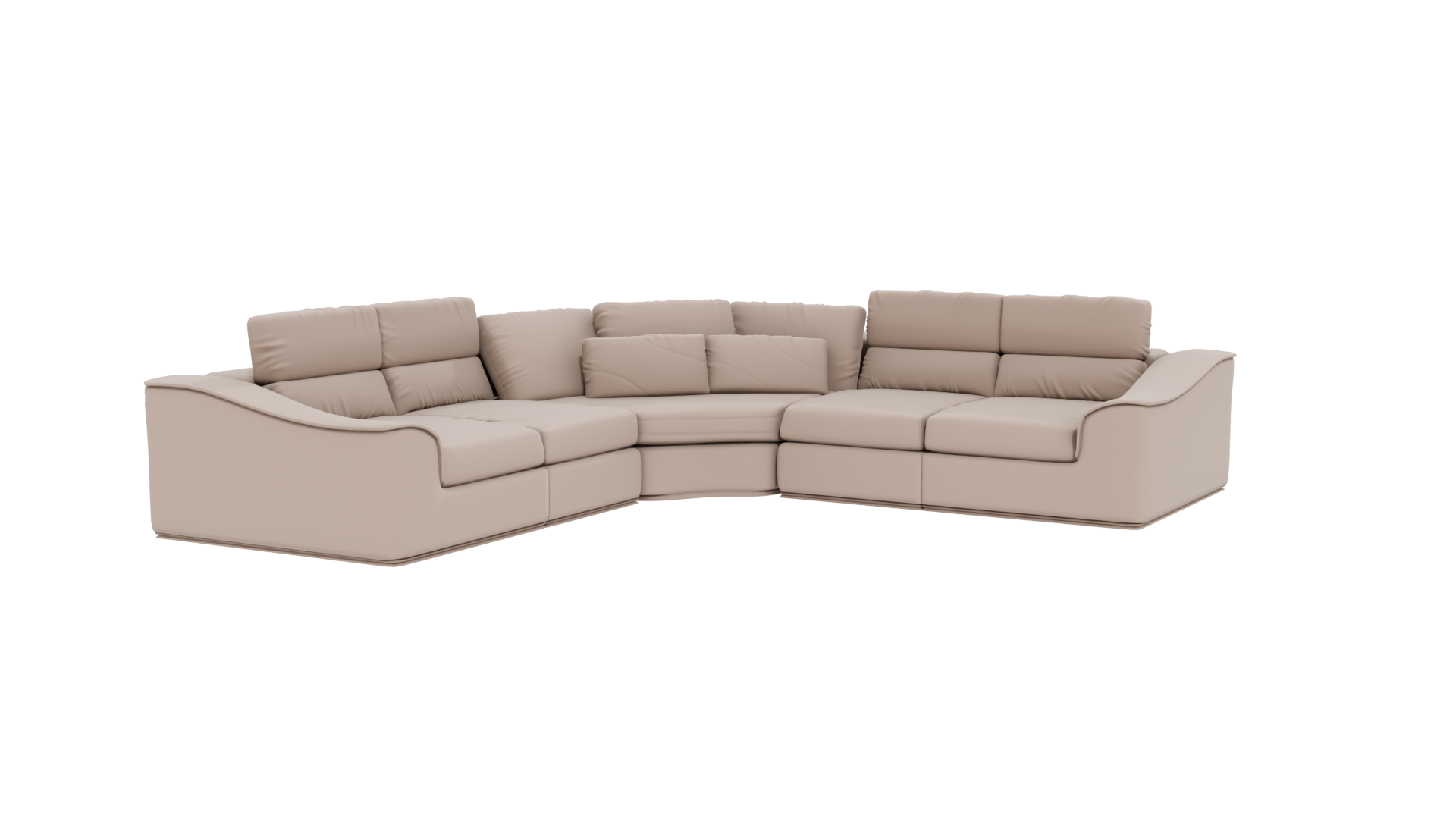 Stylish Modular Sofa 3D Model - Professional 3D Model Render 12