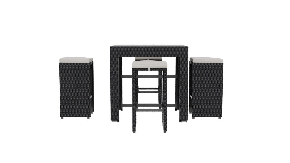 Stylish Bar Table Set 3D - Professional 3D Model Render 5