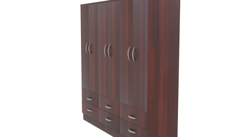 Stylish Wooden Wardrobe 3D Model - Professional 3D Model Render 13