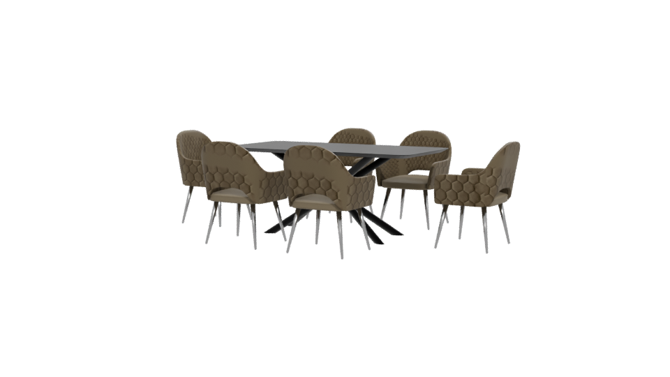 Elegant Modern Dining Set 3D - Professional 3D Model Render 12