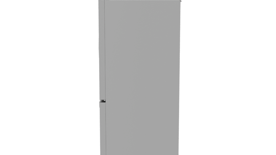 Sleek Stainless Steel Kitchen Refrigerator 3D Model - Professional 3D Model Render 2