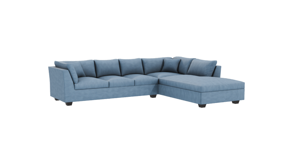 Luxury L-Shaped Sofa 3D Model - Professional 3D Model Render 10
