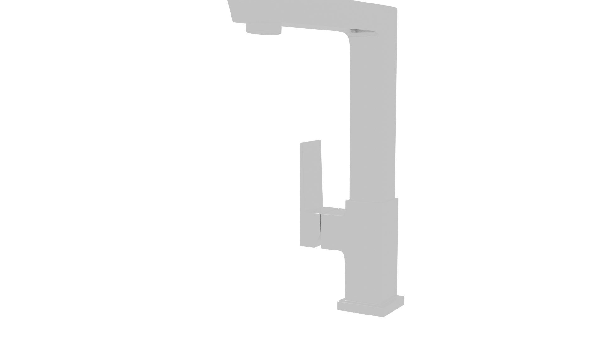 Sleek Modern Kitchen Faucet 3D - Professional 3D Model Render 3