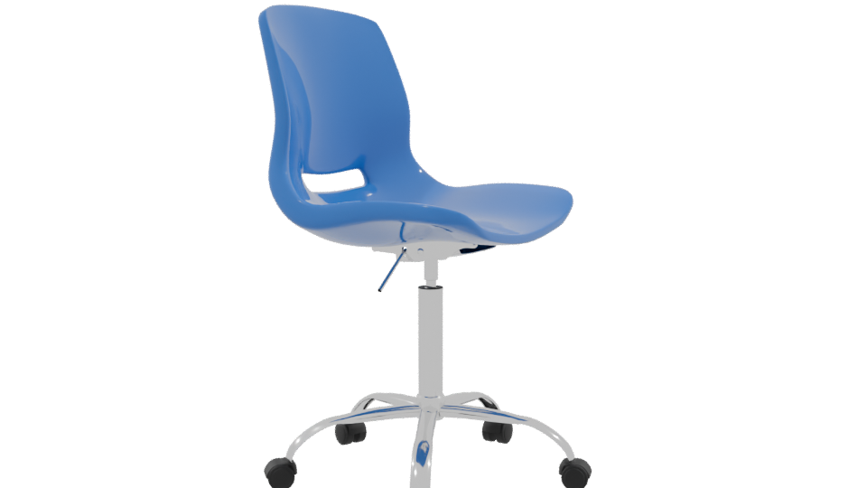 Modern Blue Office Chair 3D - Professional 3D Model Render 9
