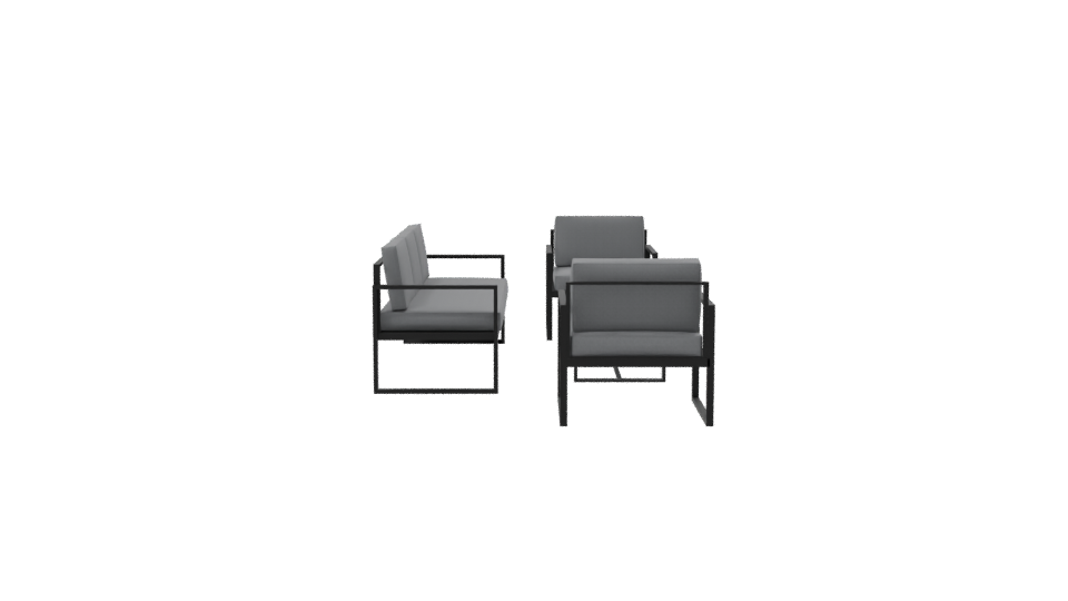 Contemporary Outdoor Furniture Set - Professional 3D Model Render 8