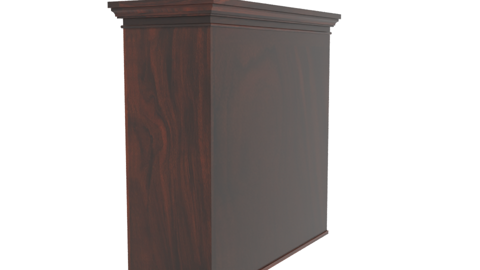 Elegant Wooden Display Cabinet 3D - Professional 3D Model Render 3
