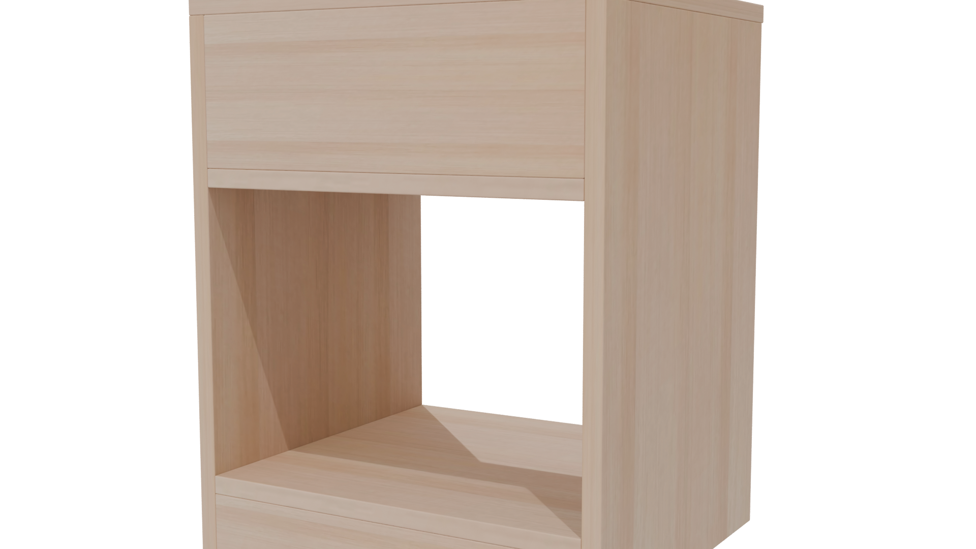 Minimalist Wooden Nightstand Model - Professional 3D Model Render 6