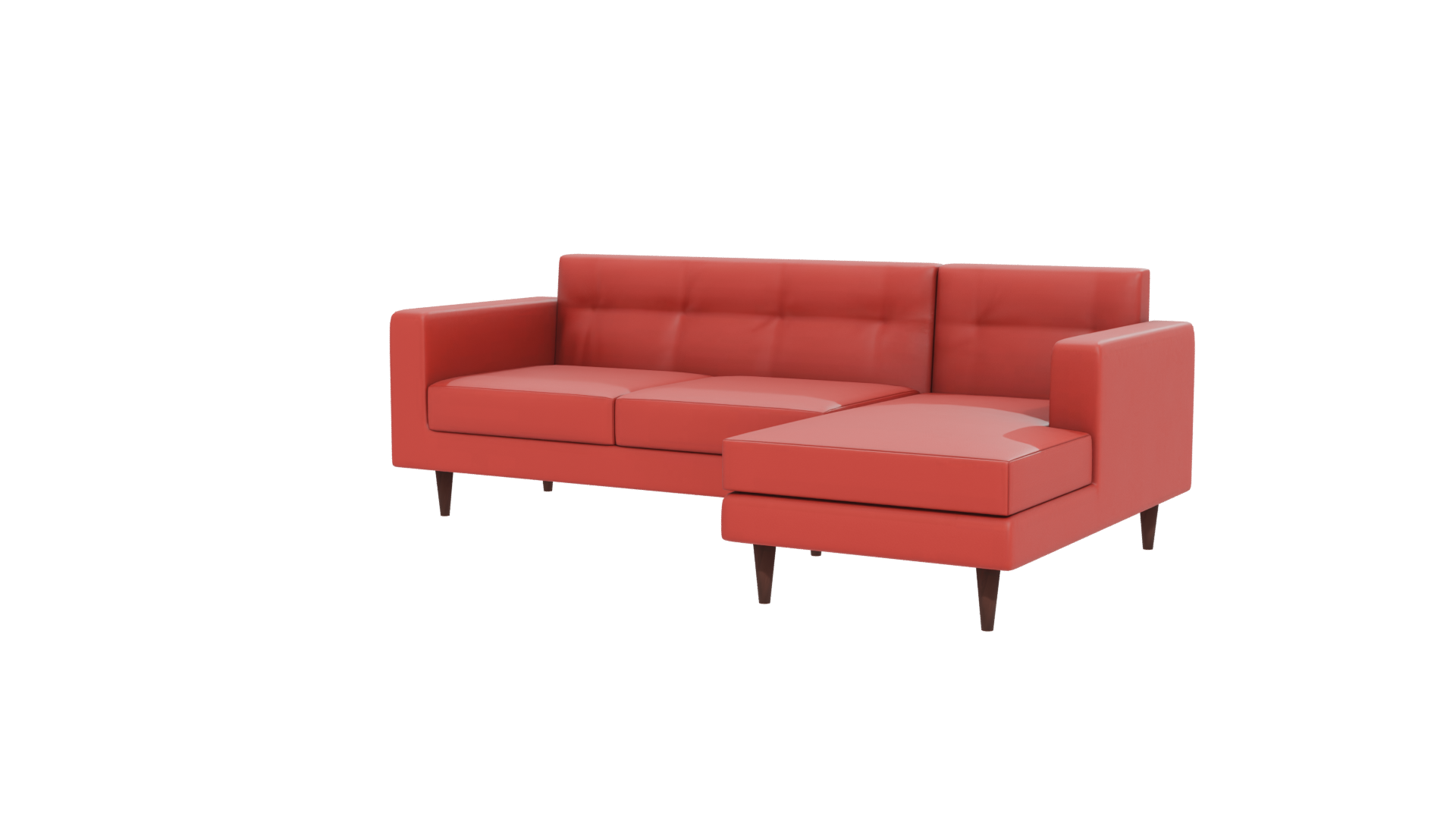 Modern Red Sofa 3D Model - Professional 3D Model Render 12