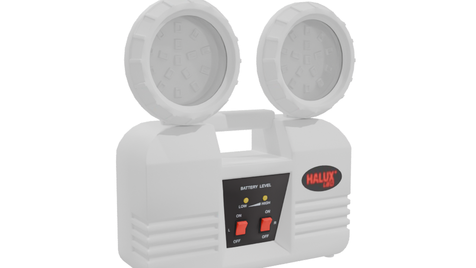 Dual LED Emergency Light Model - Professional 3D Model Render 10