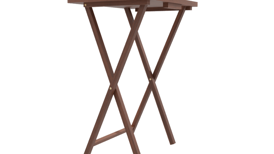 Stylish Wooden Desk Model - Professional 3D Model Render 9