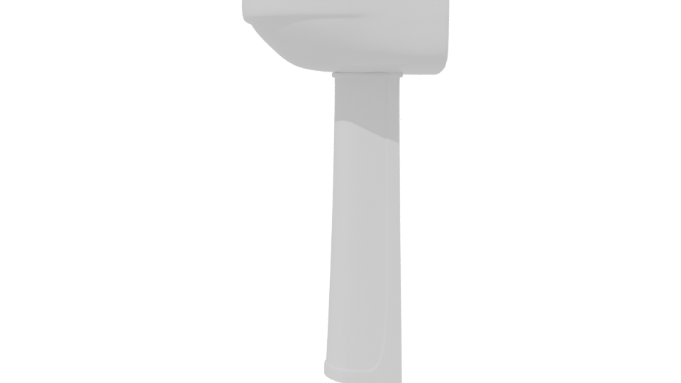 Elegant Pedestal Sink Model 3D - Professional 3D Model Render 2