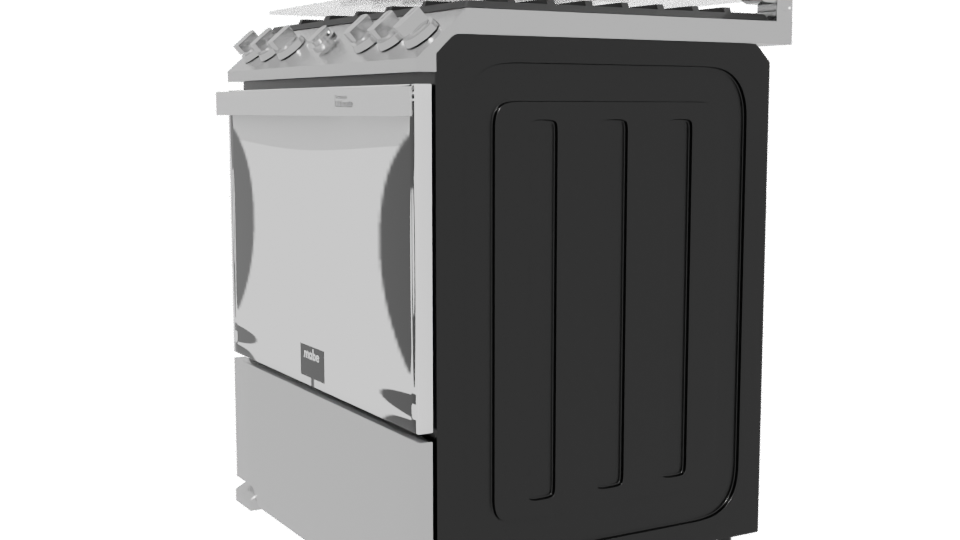 Sleek Modern Gas Range 3D - Professional 3D Model Render 13