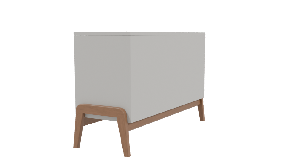 Stylish Modern Wooden Cabinet 3D - Professional 3D Model Render 3