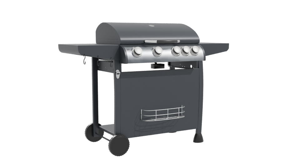 Sleek Modern Gas Grill 3D Model - Professional 3D Model Render 10