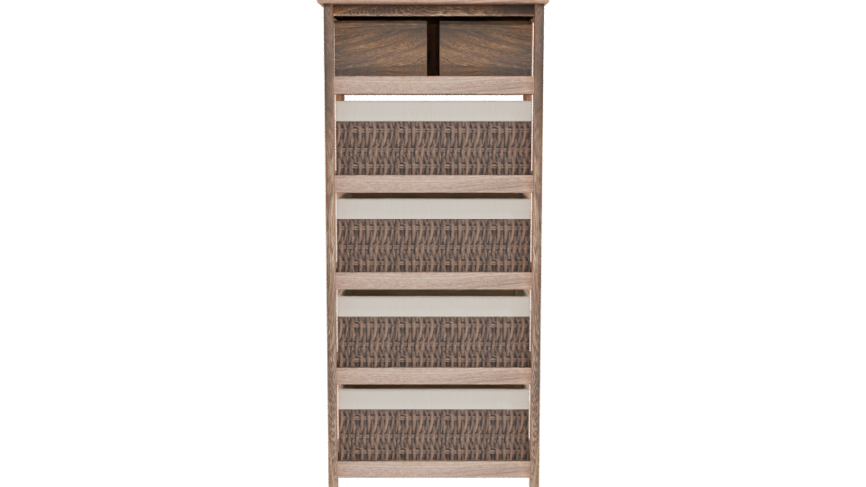 Elegant Wooden Storage Cabinet 3D Model - Professional 3D Model Render 5