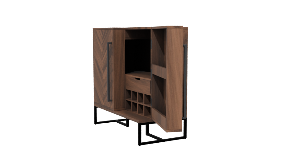 Rustic Wood Cabinet 3D Model - Professional 3D Model Render 13