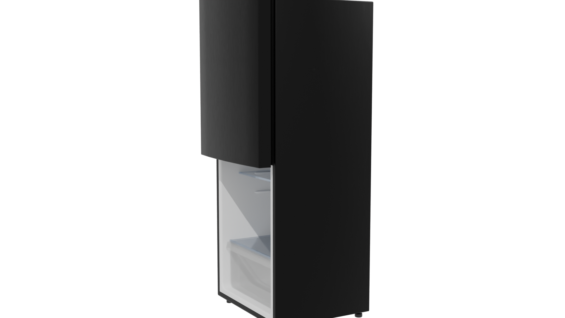 Sleek Black Refrigerator 3D Model - Professional 3D Model Render 13