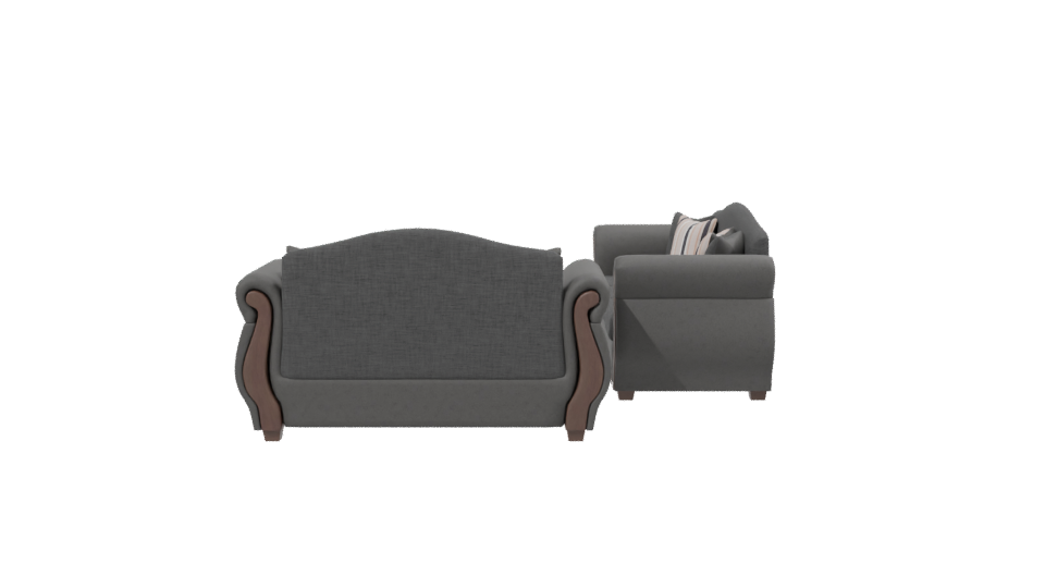 Elegant Fabric Sofa 3D Model - Professional 3D Model Render 2