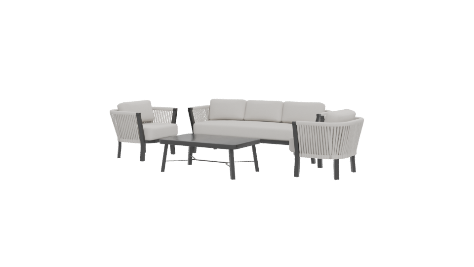 Stylish Outdoor Sofa Set 3D - Professional 3D Model Render 12