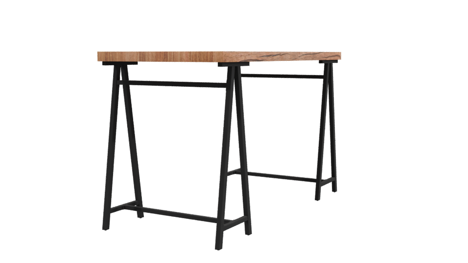Contemporary Wooden Office Table 3D - Professional 3D Model Render 3
