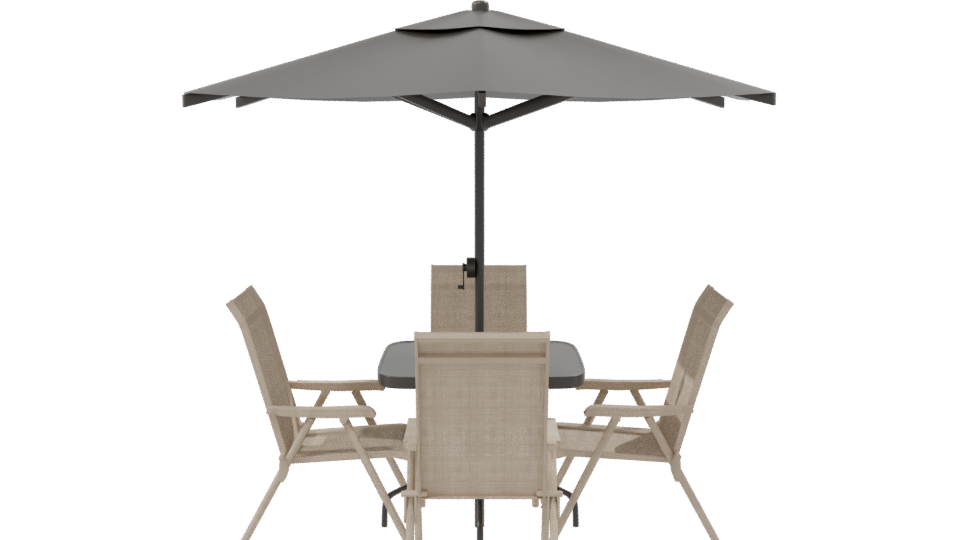 Elegant Outdoor Dining Set 3D - Professional 3D Model Render 8