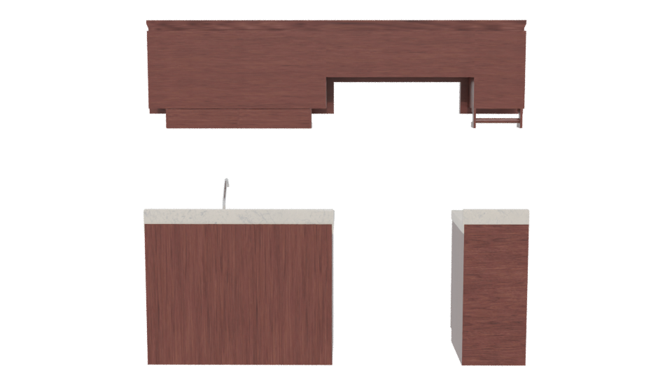 Stylish Kitchen Cabinet Set 3D - Professional 3D Model Render 5