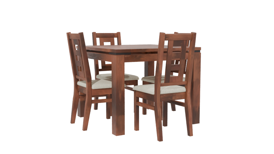 Stylish Wooden Dining Table 3D - Professional 3D Model Render 13